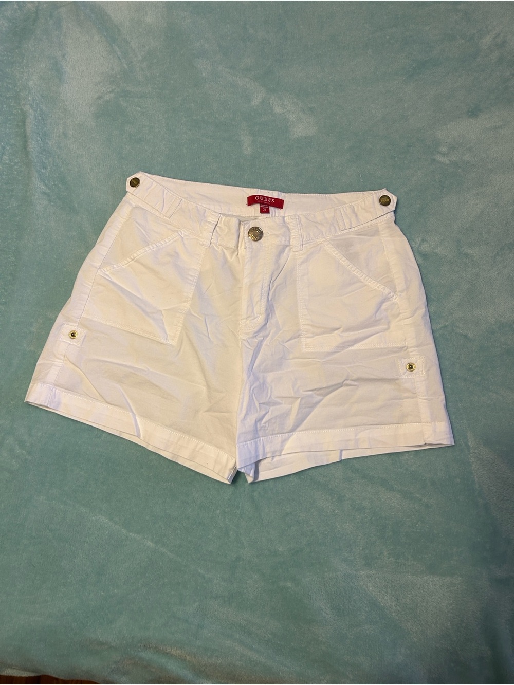 GUESS White Women's Cargo-Style Bermuda Shorts